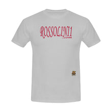 #Rossolini1.com# Red Writing Gray Men's T-Shirt