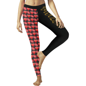 #Rossolini1# TheName LIPS and HEARTS Low Rise Leggings (Invisible Stitch) (Model L05)