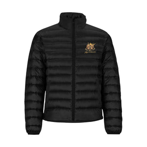 #Rossolini1# Black Stand Collar Padded Jacket (Model H41)