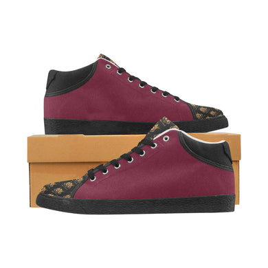#Rossolini1# TimeLess Candy Apple Red Men's Chukka Canvas Shoes (Model 003)