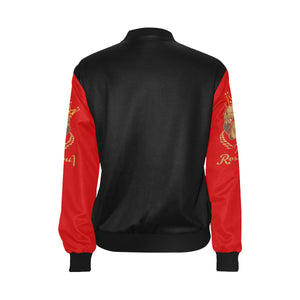 #MASKOFF# B/R Bomber Jacket for Women (Model H36)