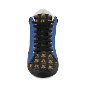 #Rossolini1# TimeLess Royal Blue Men's Chukka Canvas Shoes (Model 003)