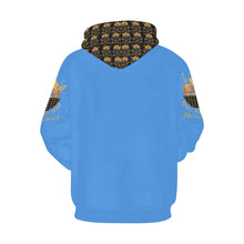 #MASK ON# Blue Hoodie for Women (Model H13)