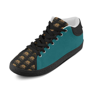 #Rossolini1# TimeLess Kelly Green Men's Chukka Canvas Shoes (Model 003)
