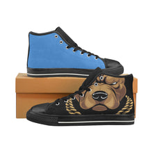 #Rossolini1# InSider Blue Men’s Classic High Top Canvas Shoes (Model 017)