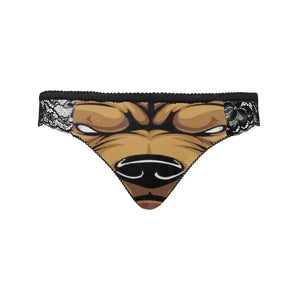 #Rossolini1# Black Women's Lace Panty (Model L41)