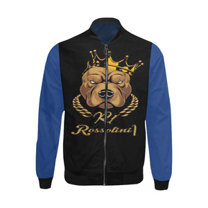 #Rossolini1# In Your Face Royal Blue Bomber Jacket for Men (Model H31)