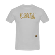#Rossolini1.com# Gold Writing Gray Men's T-Shirt