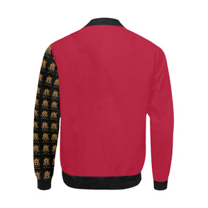 #Rossolini1# All Left Red All Over Print Bomber Jacket for Men (Model H31)