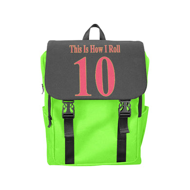 #This Is How I Roll# 10 Red/Gold Casual Shoulders Backpack (Model 1623)