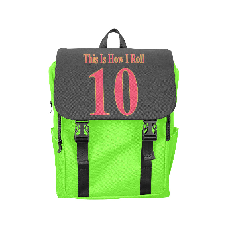 #This Is How I Roll# 10 Red/Gold Casual Shoulders Backpack (Model 1623)