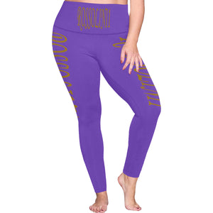 #Rossolini1# TheName Purple Plus Size High Waist Leggings (Model L44)