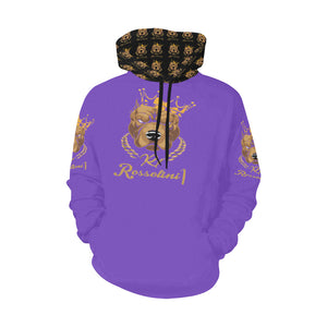 #MASK OFF# Purple Hoodie for Women (Model H13)