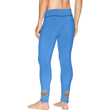 #Rossolini1# Ankles Blue All Over Print Meggings (Model L38)