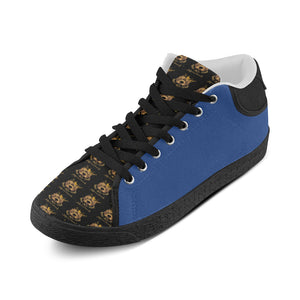 #Rossolini1# TimeLess Royal Blue Men's Chukka Canvas Shoes (Model 003)
