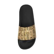 #HIEROGLYPHS# Men's Slide Sandals/Large Size (Model 057)
