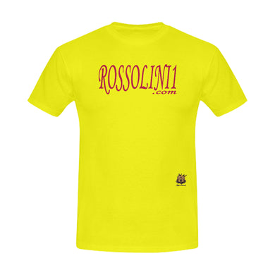 #Rossolini1.com# Red Writing Yellow Men's T-Shirt
