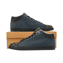 #Rossolini1# TimeLess Navy Blue Men's Chukka Canvas Shoes (Model 003)