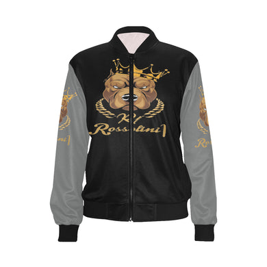 #MASKOFF# B/DG Bomber Jacket for Women (Model H36)