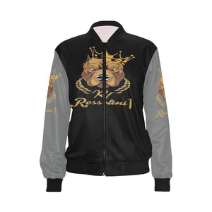 #MASKOFF# B/DG Bomber Jacket for Women (Model H36)