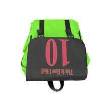 #This Is How I Roll# 10 Red/Gold Casual Shoulders Backpack (Model 1623)