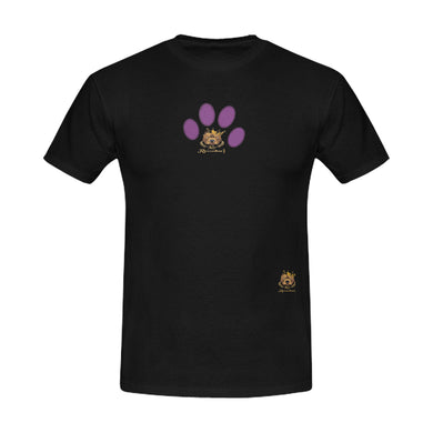 #MARKED FOR LIFE# Purple Paw Black Men's T-Shirt