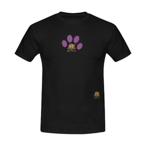 #MARKED FOR LIFE# Purple Paw Black Men's T-Shirt