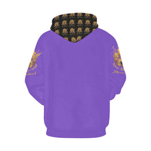 #MASK OFF# Purple Hoodie for Women (Model H13)