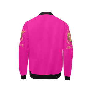 #MASKOFF# Pink Kids' Bomber Jacket (Model H40)