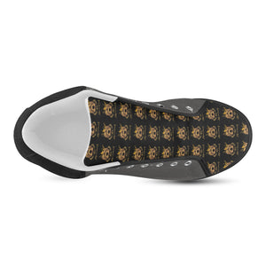 #Rossolini1# TimeLess Asphalt Women's Chukka Canvas Shoes (Model 003)