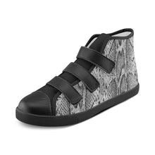 #Rossolini1# SnakeSkin IMG Velcro High Top Canvas Kid's Shoes (Model 015)