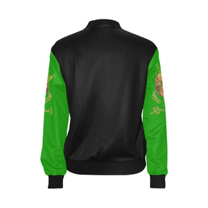 #MASKOFF# B/G Bomber Jacket for Women (Model H36)