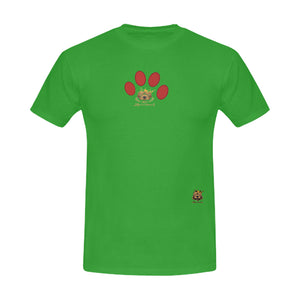 #MARKEDFORLIFE# Red Paw Green Men's T-Shirt