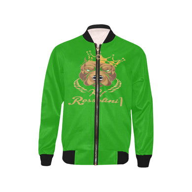 #Rossolini1# In Your Face Green Kids' Bomber Jacket (Model H40)