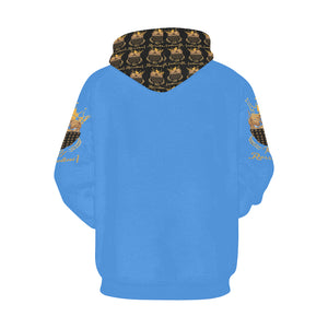 #MASK ON# Blue Hoodie for Men (Model H13)