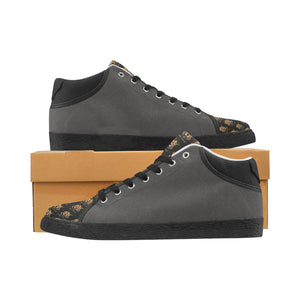 #Rossolini1# TimeLess Asphalt Women's Chukka Canvas Shoes (Model 003)