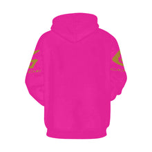 #Rossolini1# G-CODE Hot Pink Hoodie for Women (Model H13)