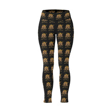 #Rossolini1# MaskOff Black Plus Size High Waist Leggings (Model L44)