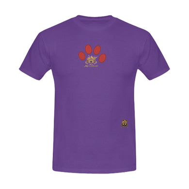 #MARKEDFORLIFE# Red Paw Purple Men's T-Shirt