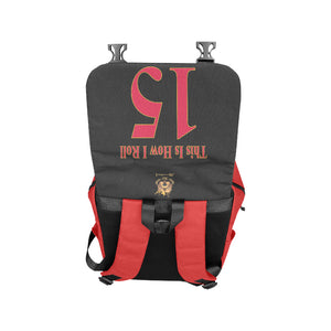 #This Is How I Roll# 15 Red/Gold Casual Shoulders Backpack (Model 1623)