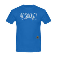 #Rossolini1.com# White Writing Blue Men's T-Shirt
