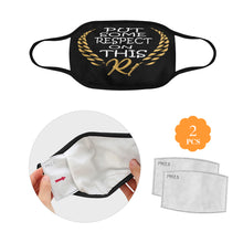 #Rossolini1# Respect Mouth Mask in One Piece (2 Filters Included) (Model M02)