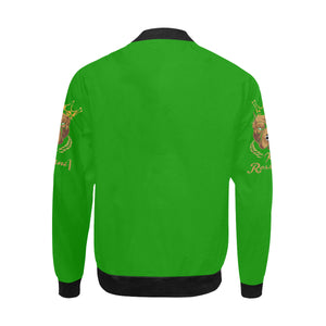 #MASKOFF# Green Bomber Jacket for Men (Model H31)