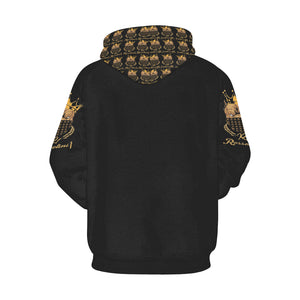 #MASK ON# Black Hoodie for Women (Model H13)