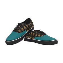 #Rossolini1# Kelly Green Classic Women's Canvas Low Top Shoes/Large (Model E001-4)