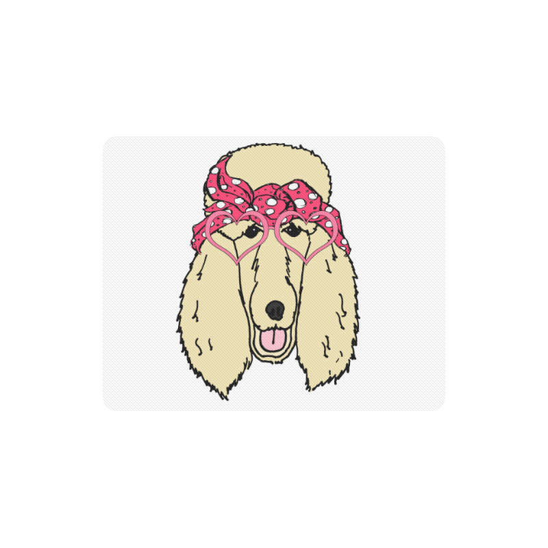 #Poodle Girl# Pink Wrap Rectangle Mousepad