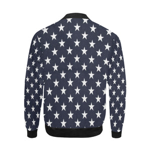 #Rossolini1# Blue Back Stars Bomber Jacket for Men (Model H31)