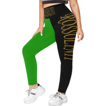 #Rossolini1# TheName B/GR Plus Size High Waist Leggings (Model L44)