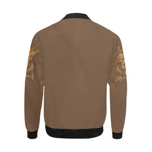 #MASKOFF# Brown Bomber Jacket for Men (Model H31)