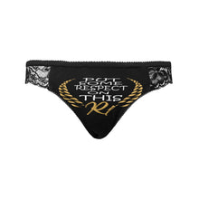 #Put Some Respect On This# Black Women's Lace Panty (Model L41)